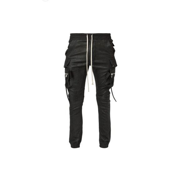 Rick Owens Lambskin Cargo Joggers - Picture 1 of 7
